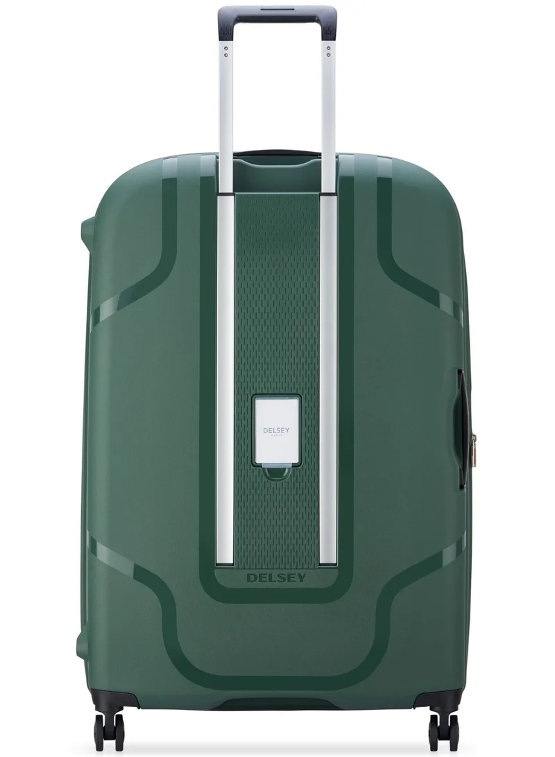 DELSEY Paris Clavel 83 Cm Large 4-Double Wheeled Non-Expandable Check-In Luggage Trolley Case (Recycled Material) - Deep Green